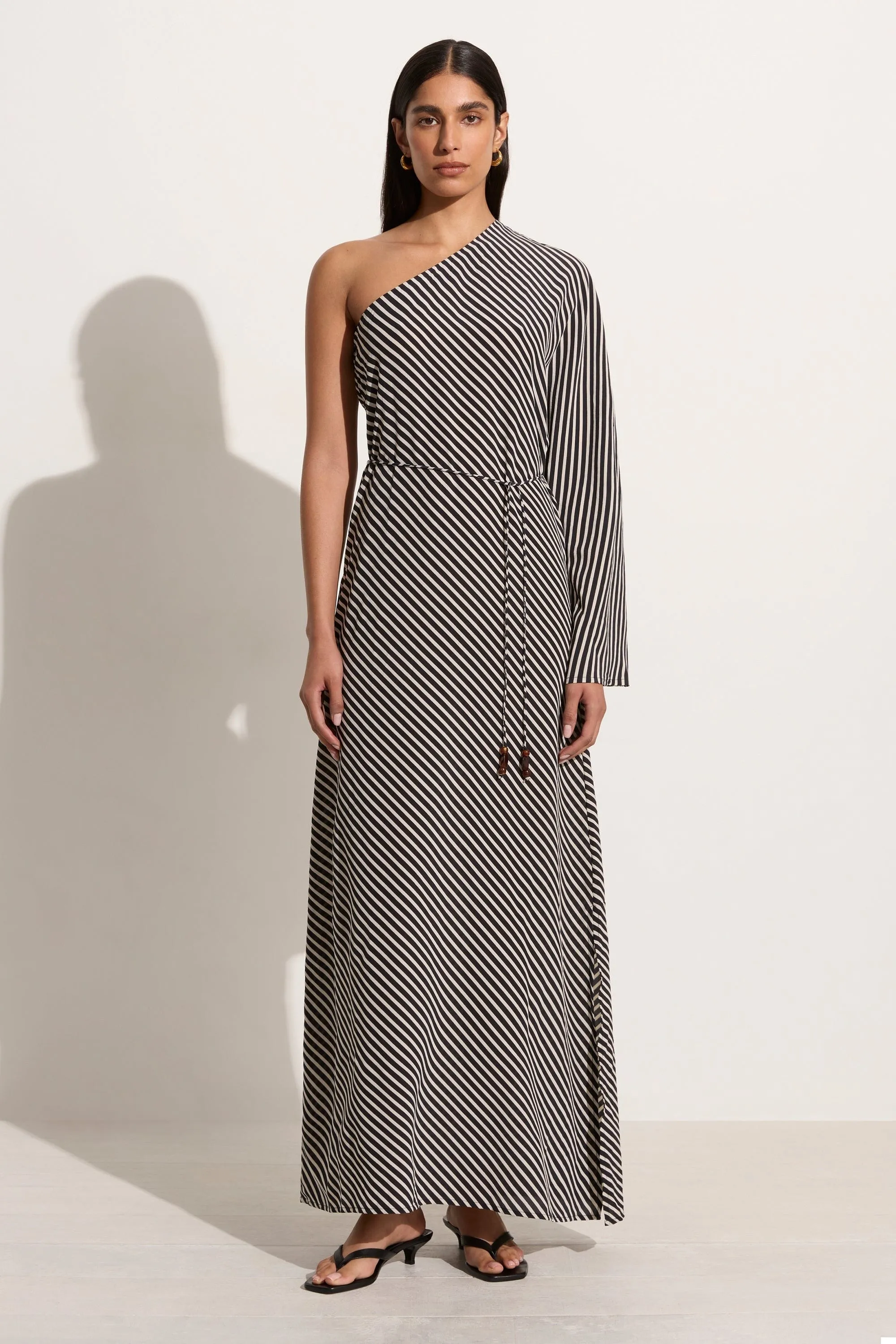 Gino Maxi Dress Toscano Stripe Black - Final Sale sold by Faithfull the Brand product image thumbnail 5