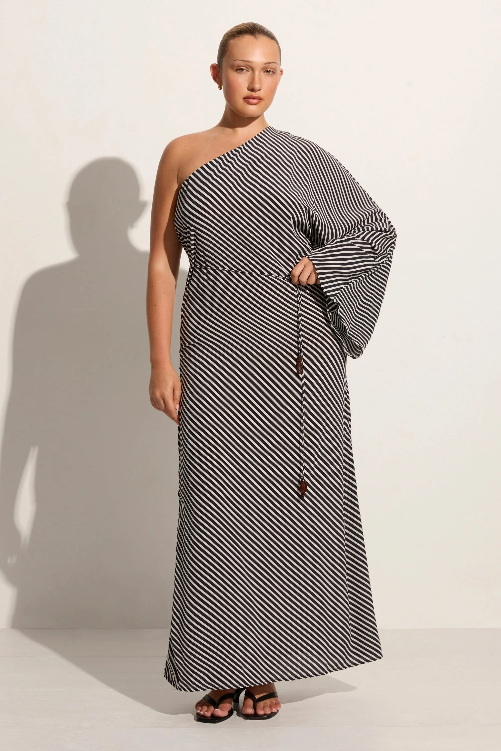 Gino Maxi Dress Toscano Stripe Black - Final Sale sold by Faithfull the Brand product image thumbnail 2