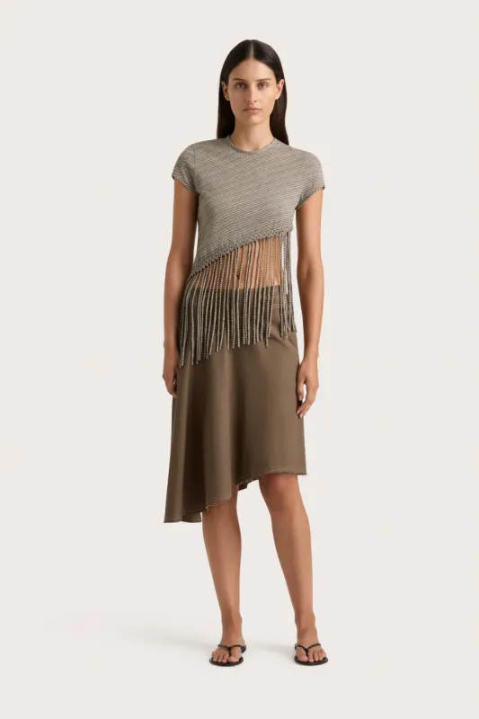 Maceio T-Shirt Walnut Stripe - Final Sale made by Faithfull the Brand