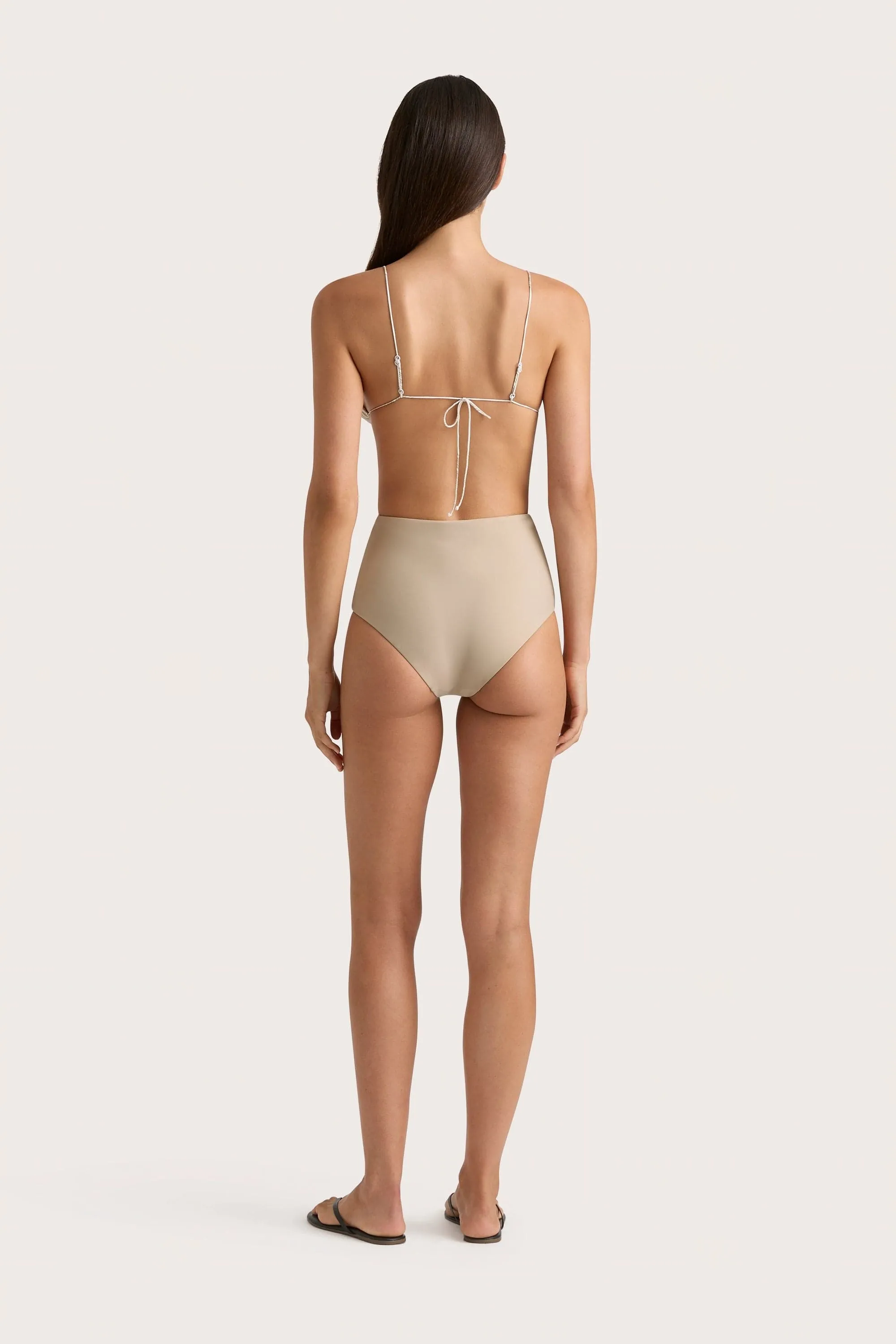 Elea Bikini Top Futura Stripe Taupe - Final Sale sold by Faithfull the Brand product image thumbnail 4