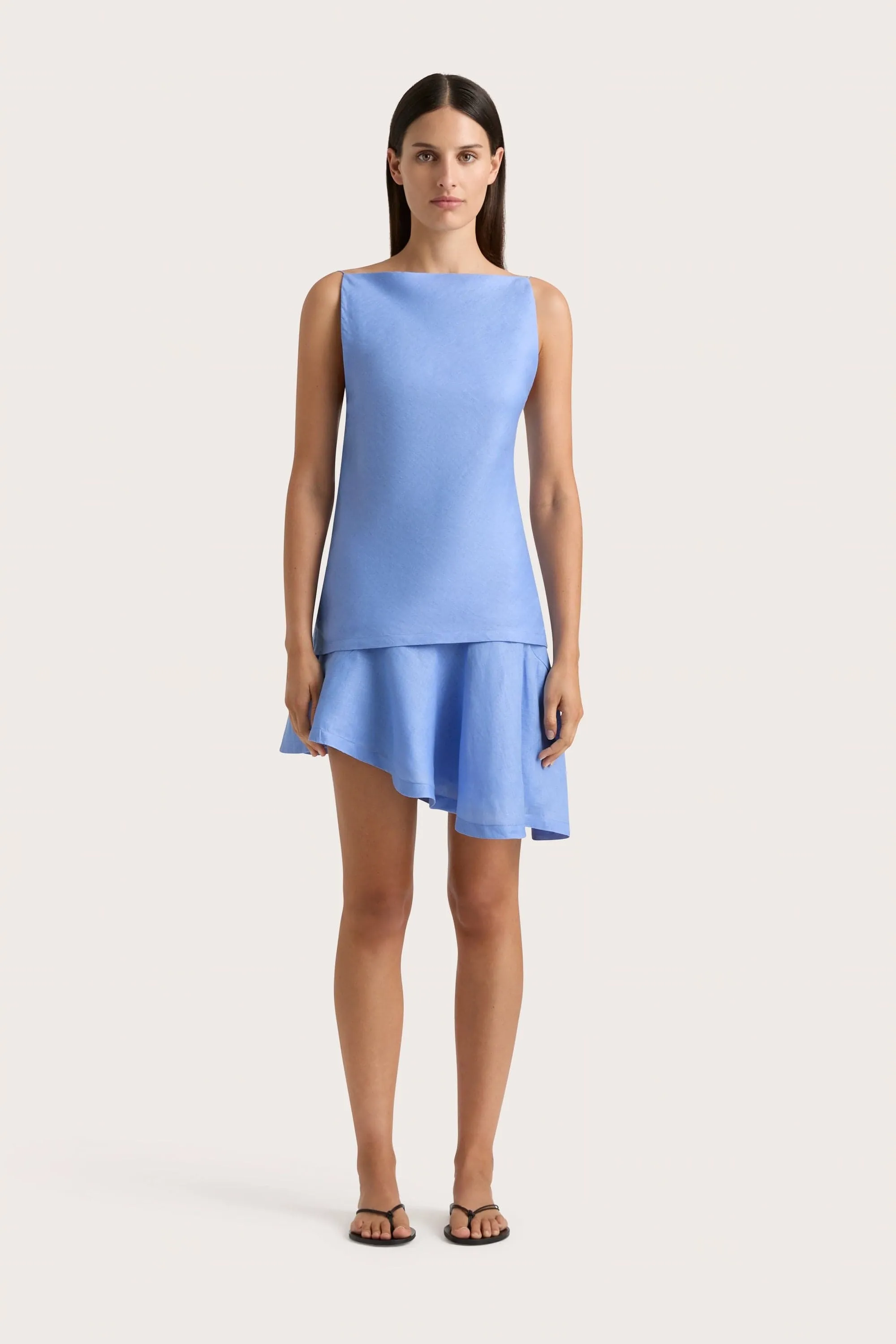 Antibes Mini Skirt Mid Blue - Final Sale sold by Faithfull the Brand