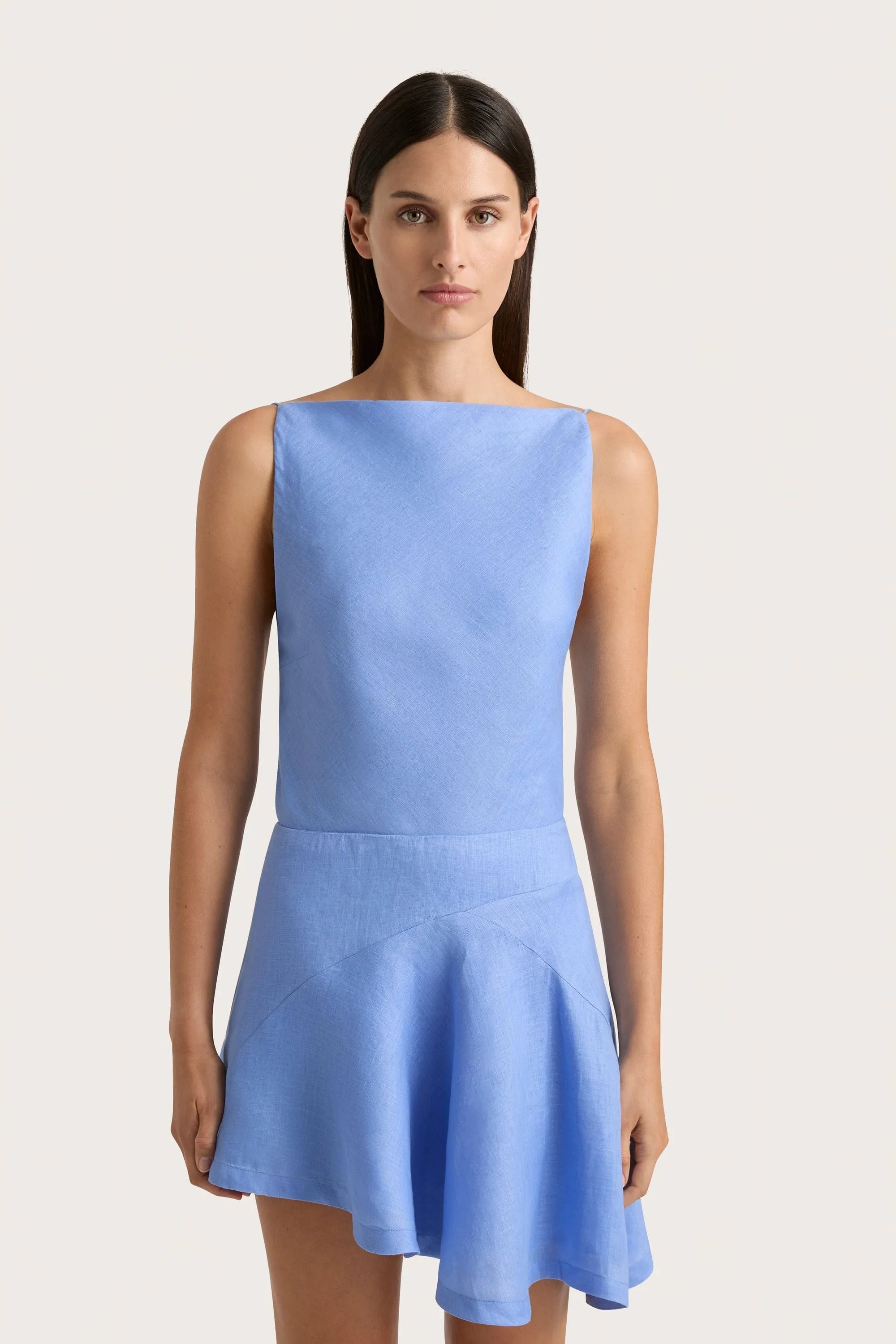 Antibes Mini Skirt Mid Blue - Final Sale sold by Faithfull the Brand product image thumbnail 3
