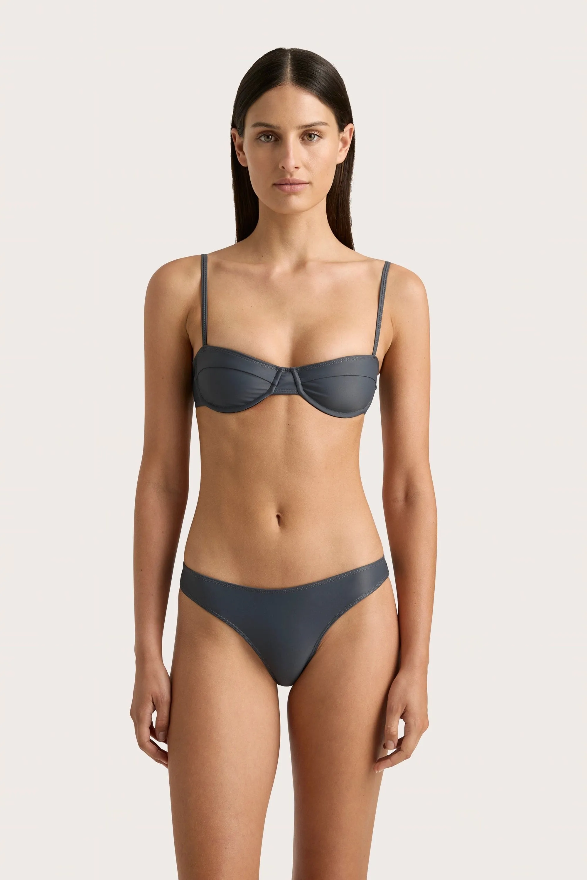 Farrah Bikini Top Charred Navy - Final Sale sold by Faithfull the Brand
