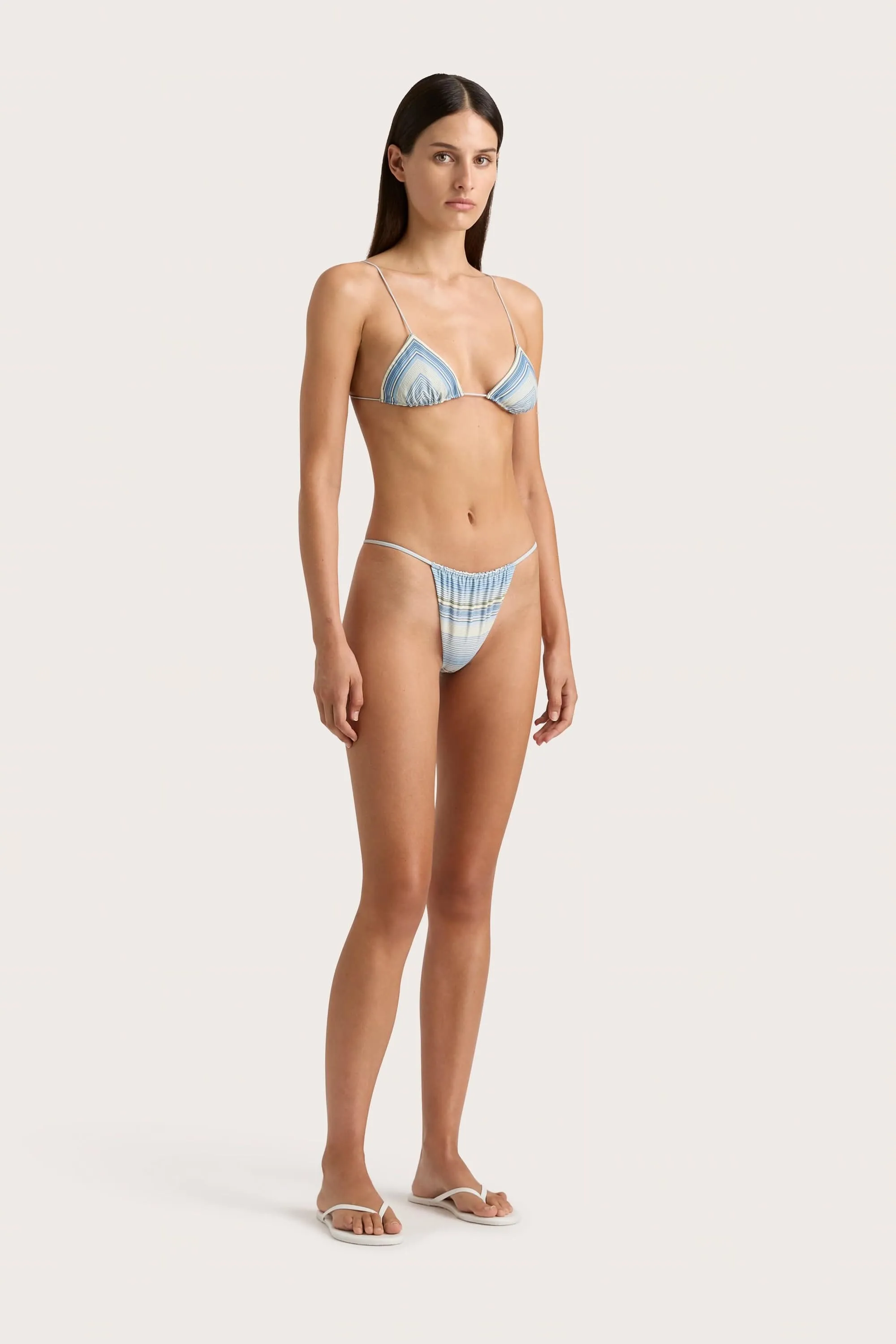 Elea Bikini Top Futura Stripe Sky Blue - Final Sale sold by Faithfull the Brand product image thumbnail 3