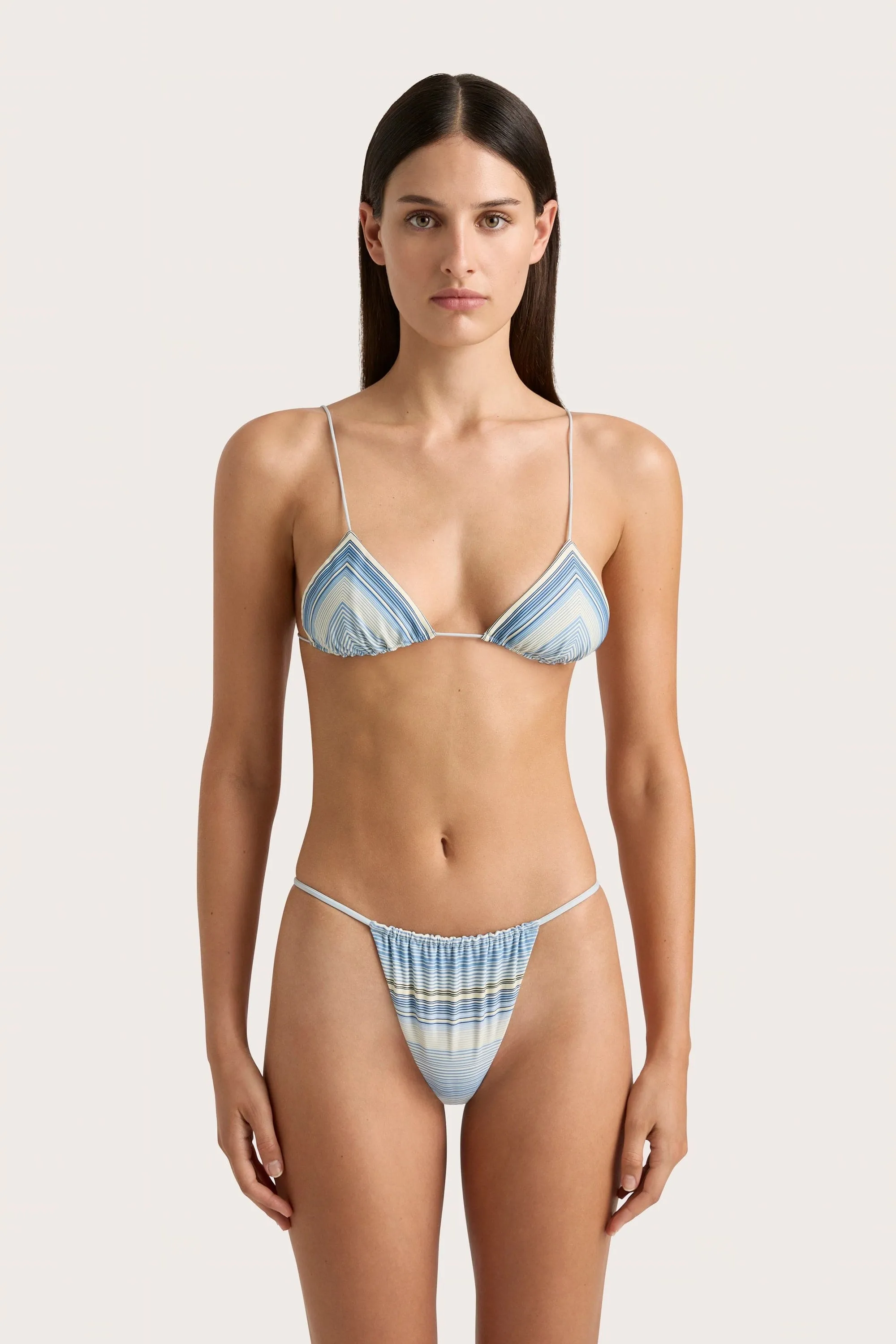 Elea Bikini Top Futura Stripe Sky Blue - Final Sale sold by Faithfull the Brand product image thumbnail 2