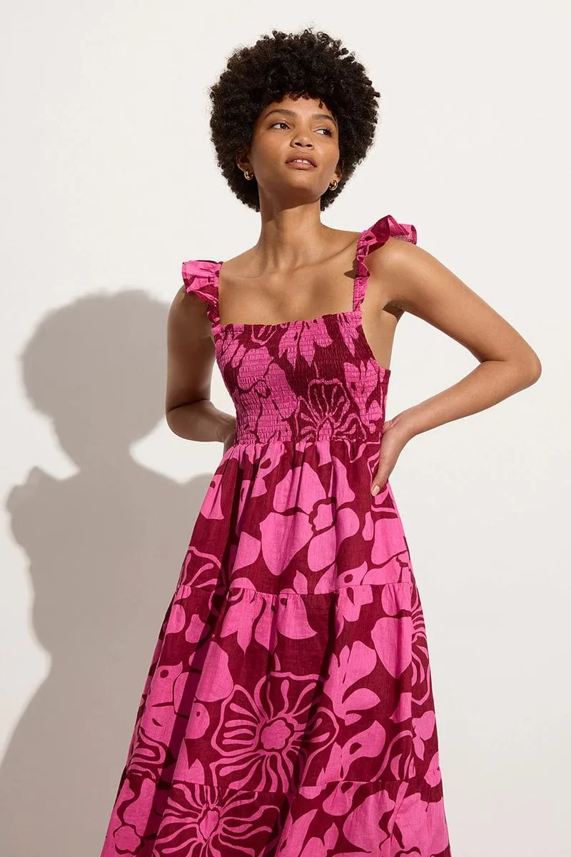 Benito Midi Dress Mica Floral Pink sold by Faithfull the Brand product image thumbnail 2
