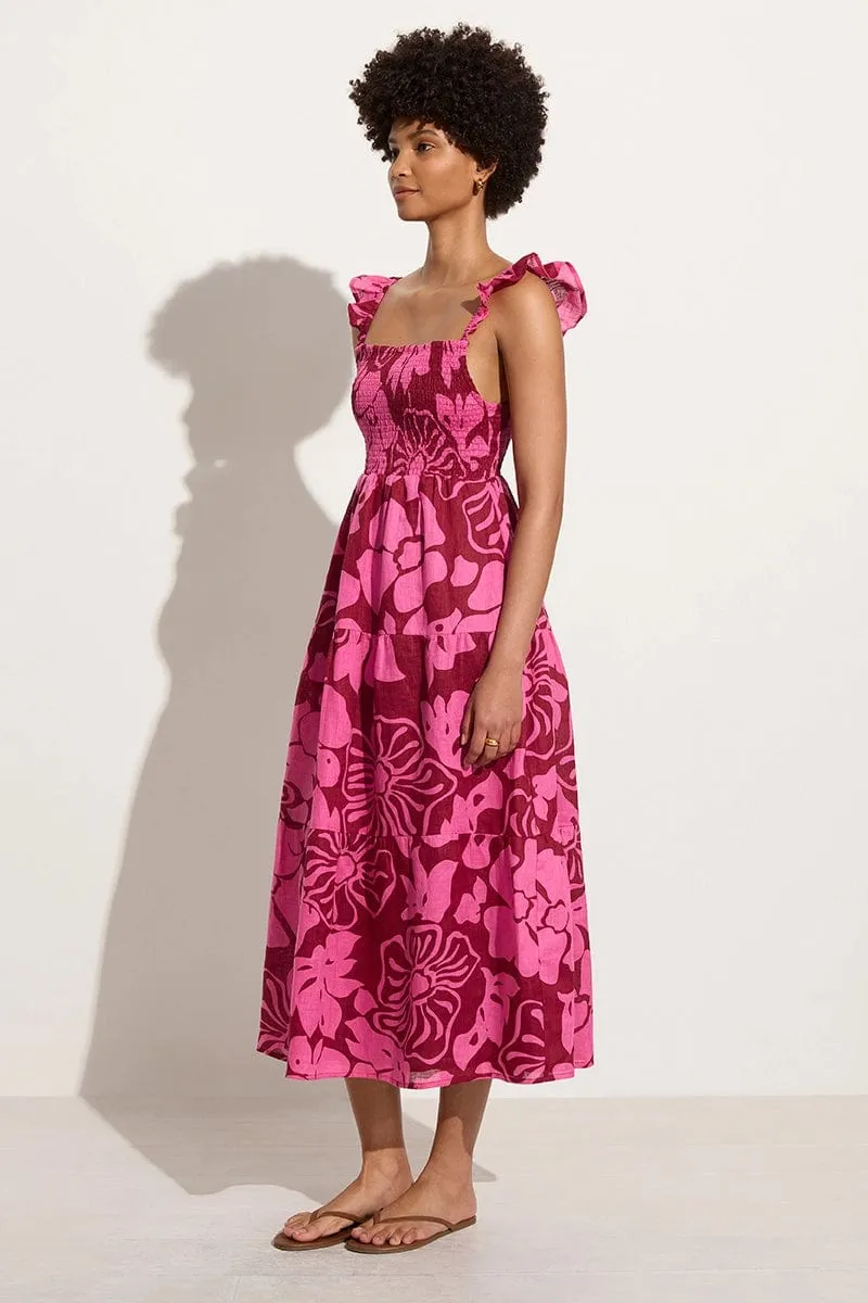 Benito Midi Dress Mica Floral Pink sold by Faithfull the Brand product image thumbnail 3