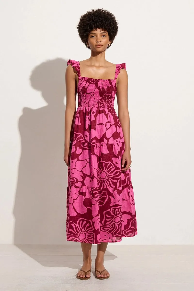 Benito Midi Dress Mica Floral Pink sold by Faithfull the Brand
