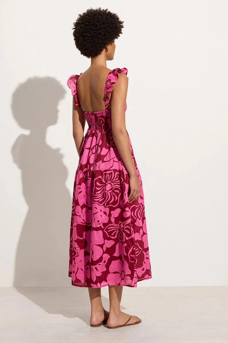 Benito Midi Dress Mica Floral Pink sold by Faithfull the Brand product image thumbnail 4