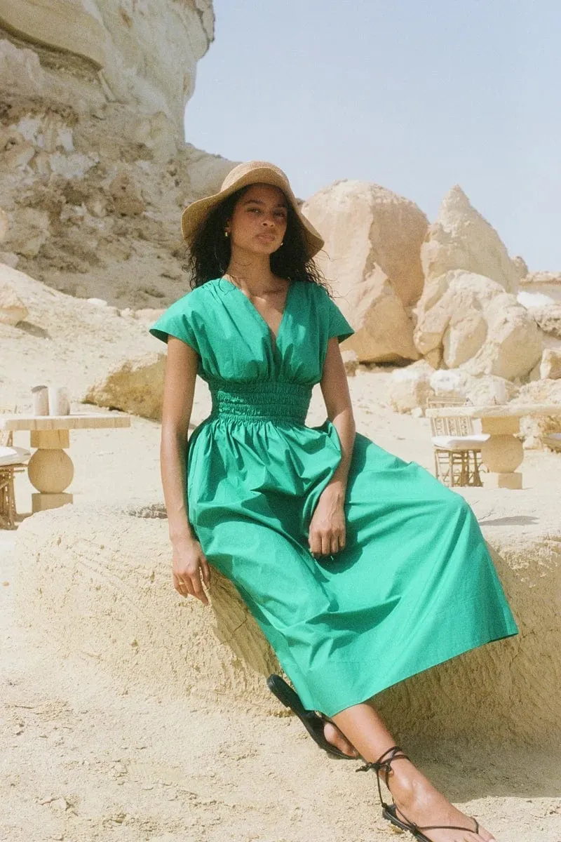 Agnes Midi Dress Verde sold by Faithfull the Brand product image thumbnail 2