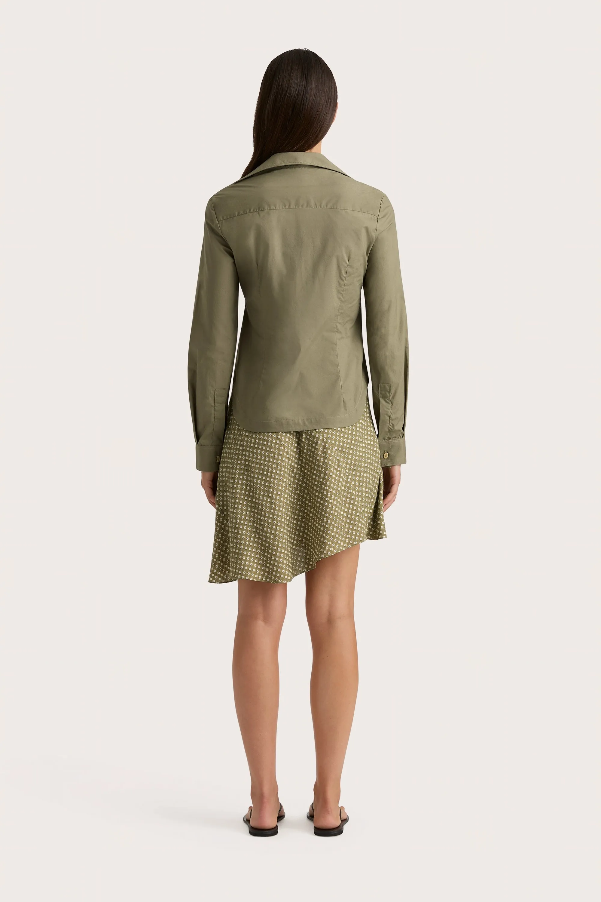 Emalee Mini Skirt Oliander Khaki - Final Sale sold by Faithfull the Brand product image thumbnail 4