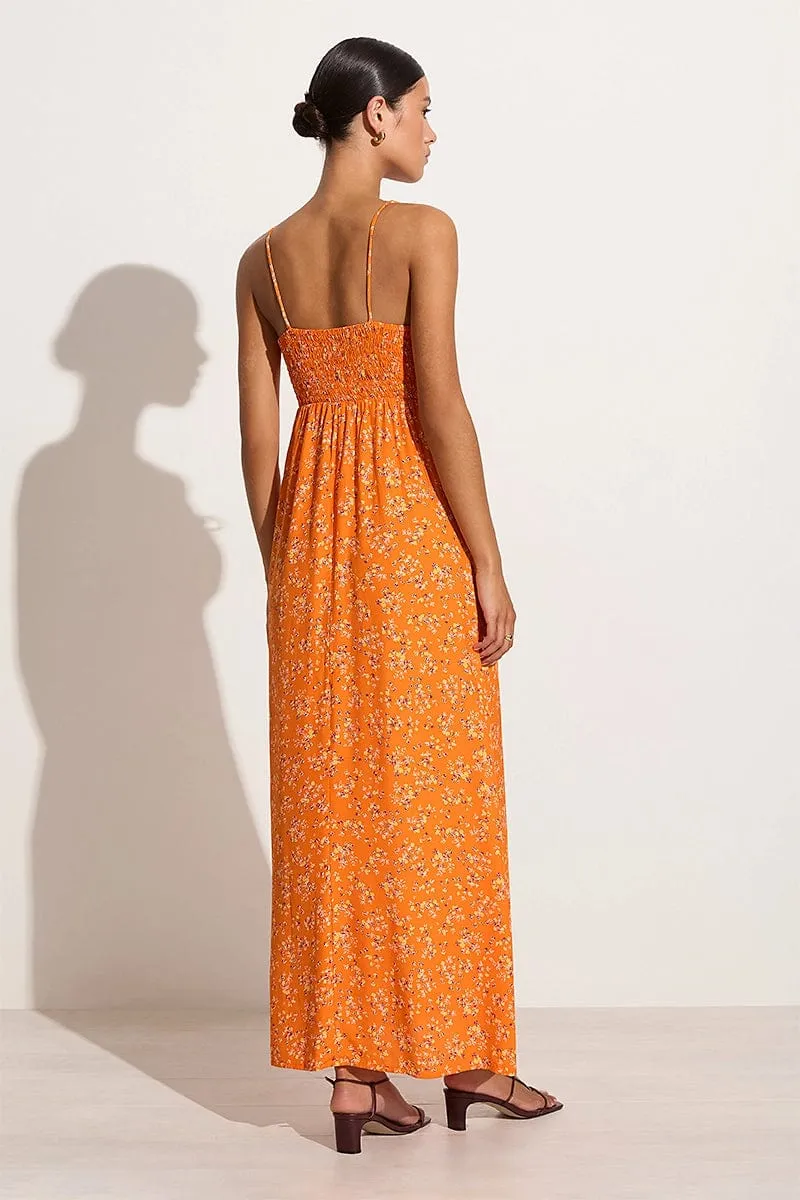 Gita Midi Dress Audrey Floral Orange - Final Sale sold by Faithfull the Brand product image thumbnail 5
