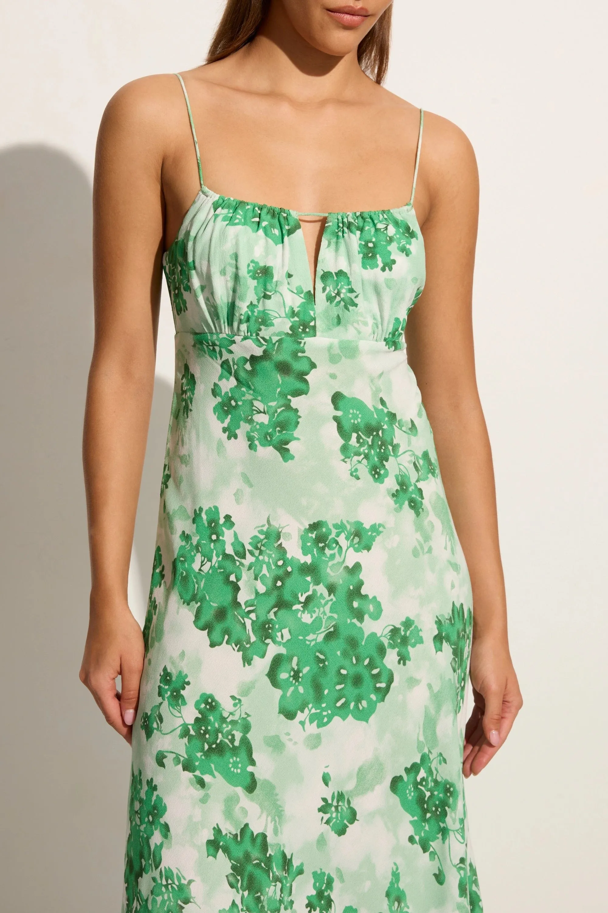 San Paolo Midi Dress Rosella Floral Green - Final Sale sold by Faithfull the Brand product image thumbnail 2