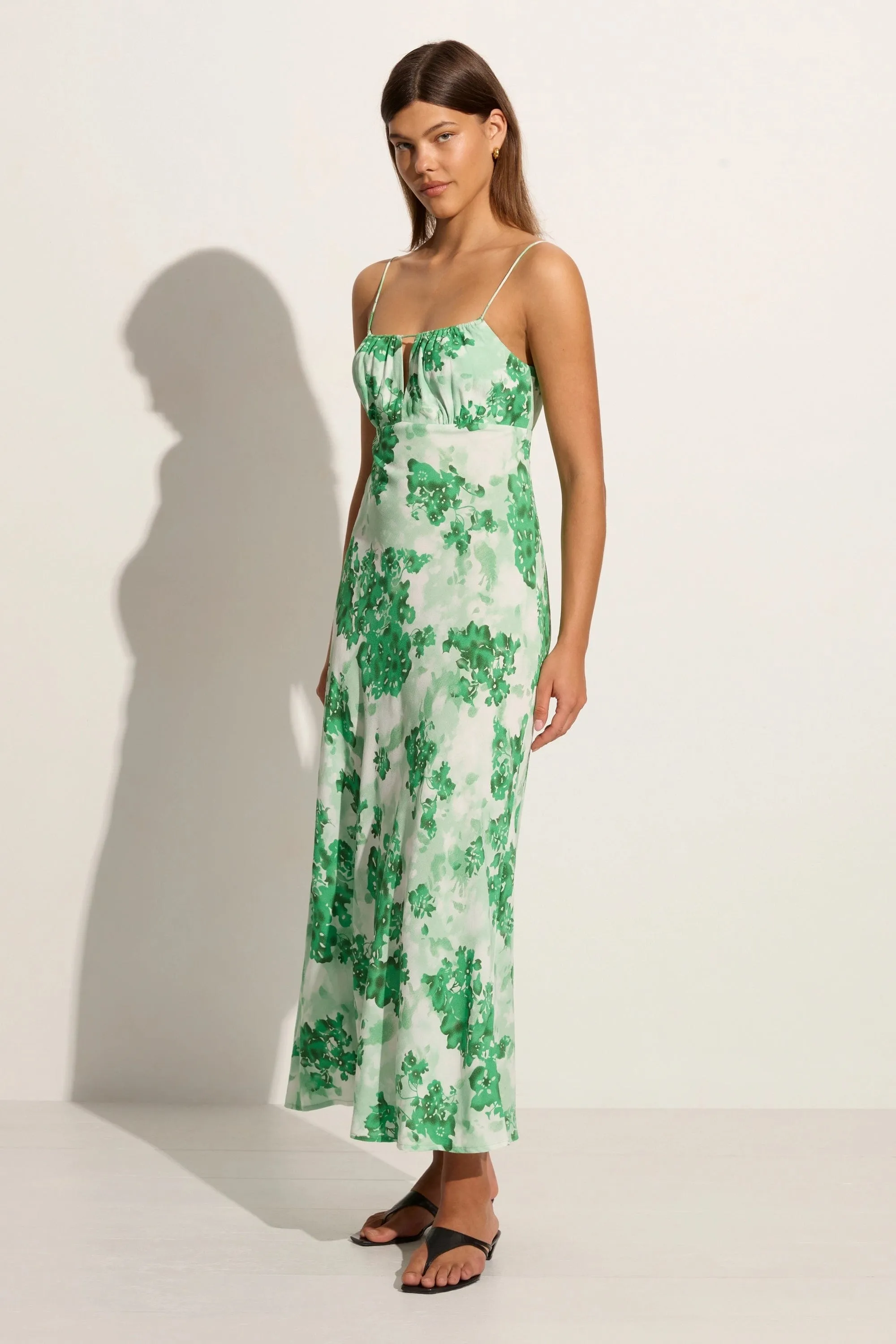 San Paolo Midi Dress Rosella Floral Green - Final Sale sold by Faithfull the Brand product image thumbnail 3