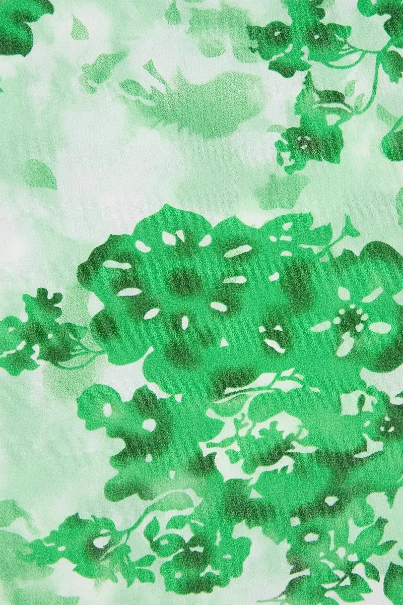 San Paolo Midi Dress Rosella Floral Green - Final Sale sold by Faithfull the Brand product image thumbnail 5