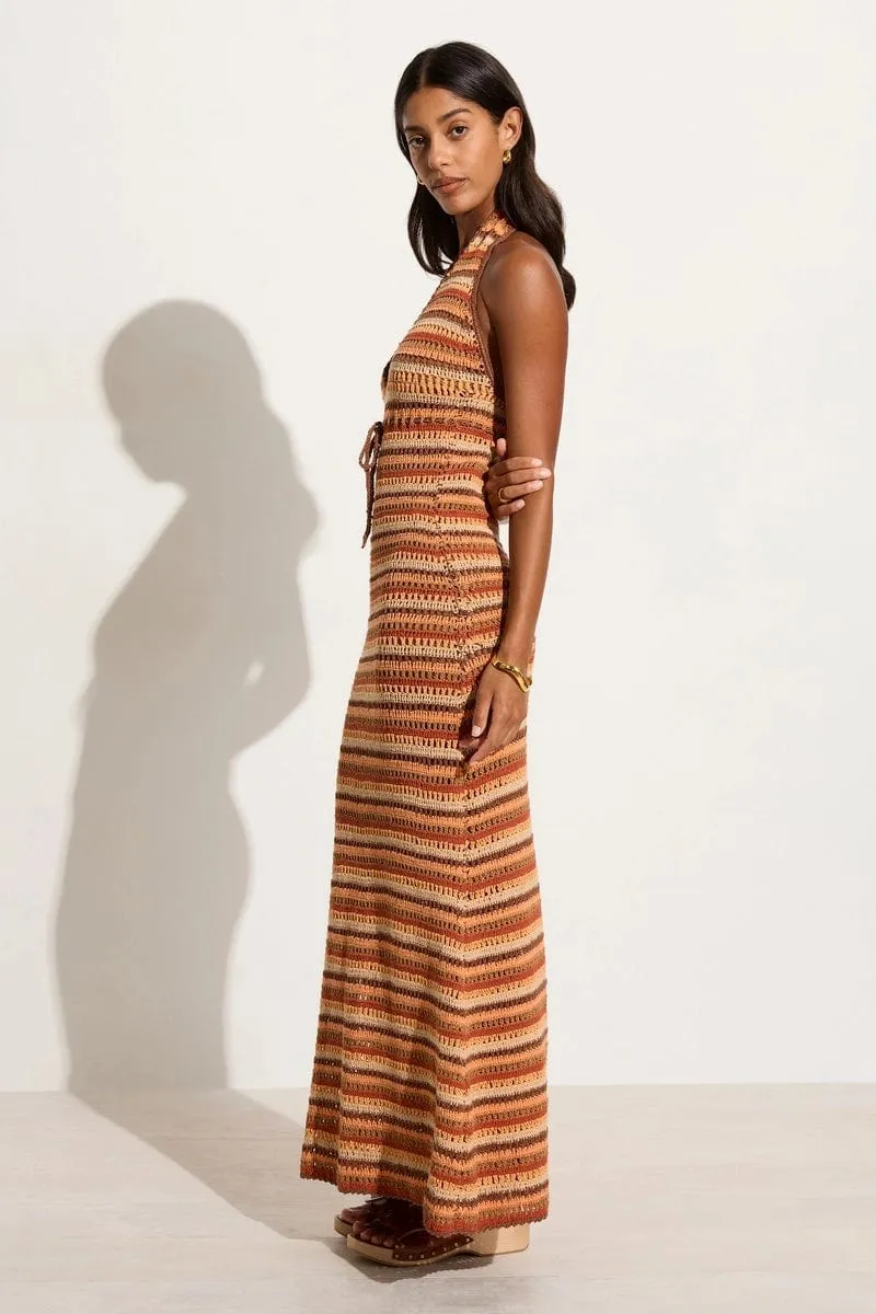Isili Crochet Maxi Dress Melon (Exclusive) - Final Sale sold by Faithfull the Brand product image thumbnail 3