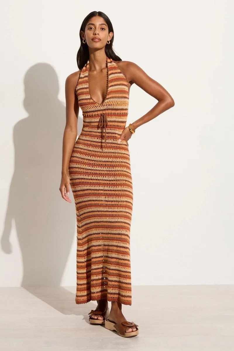 Isili Crochet Maxi Dress Melon (Exclusive) - Final Sale sold by Faithfull the Brand