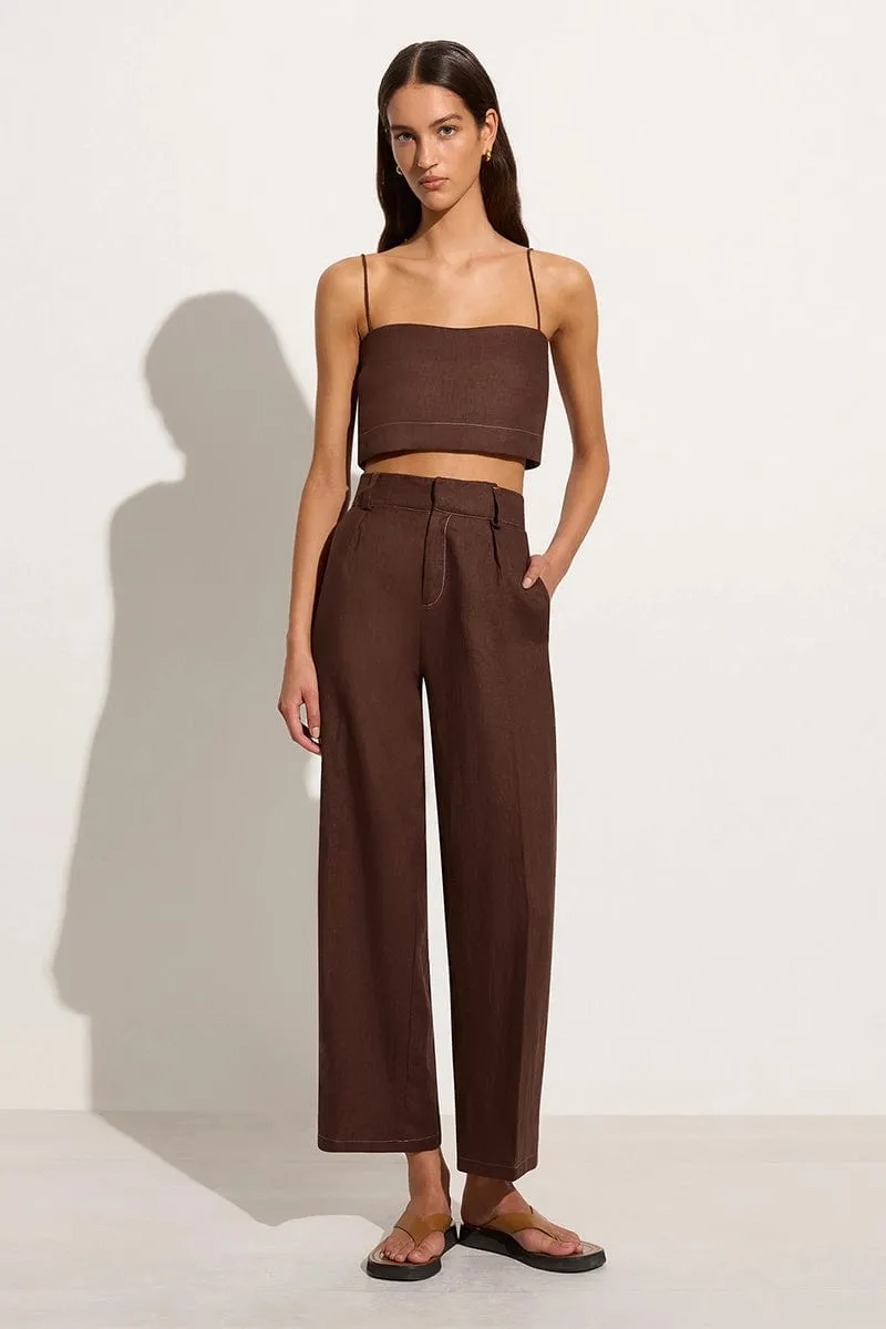 Ida Pant Cacao sold by Faithfull the Brand
