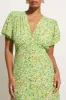 Bellavista Midi Dress Lou Floral Print Green - Final Sale sold by Faithfull the Brand