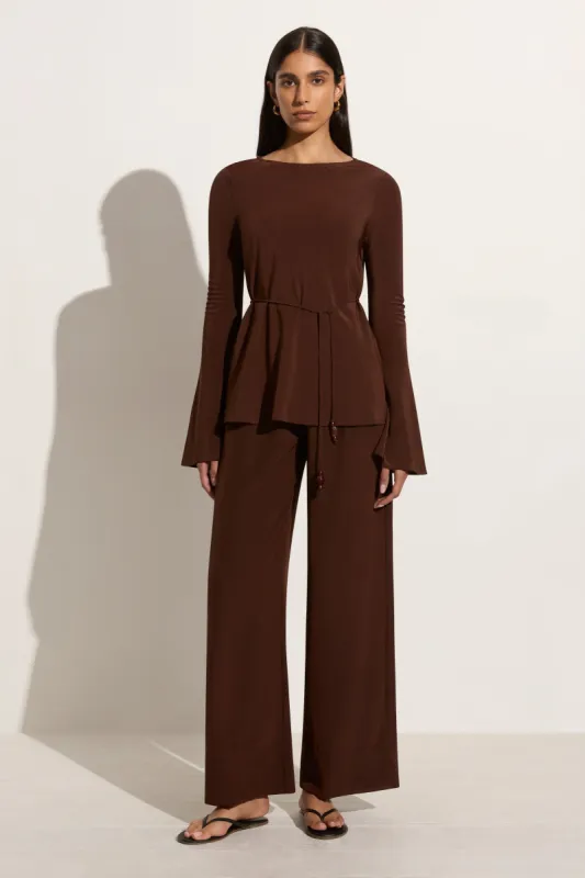 Monforte Pant Cioccolato sold by Faithfull the Brand