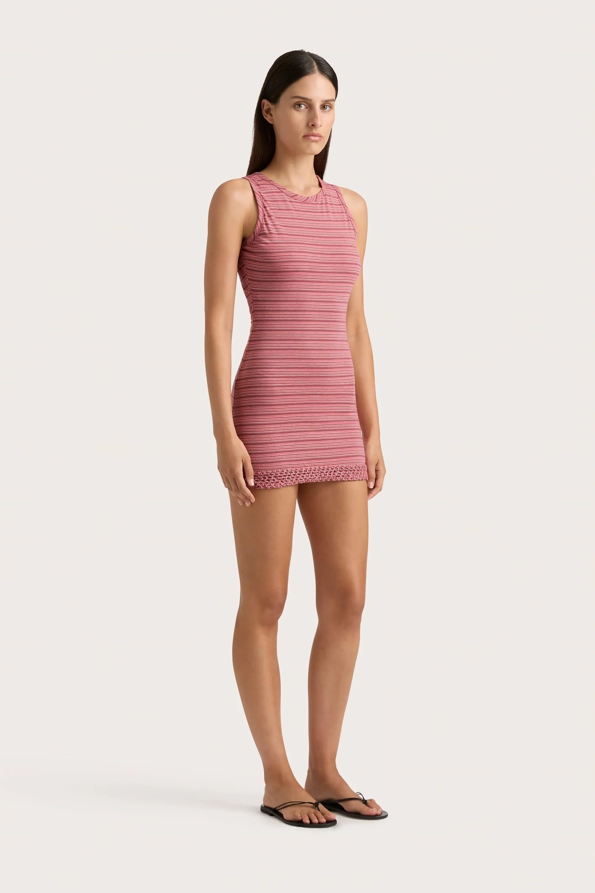 Maceio Mini Dress Vermillion Stripe - Final Sale sold by Faithfull the Brand product image thumbnail 2