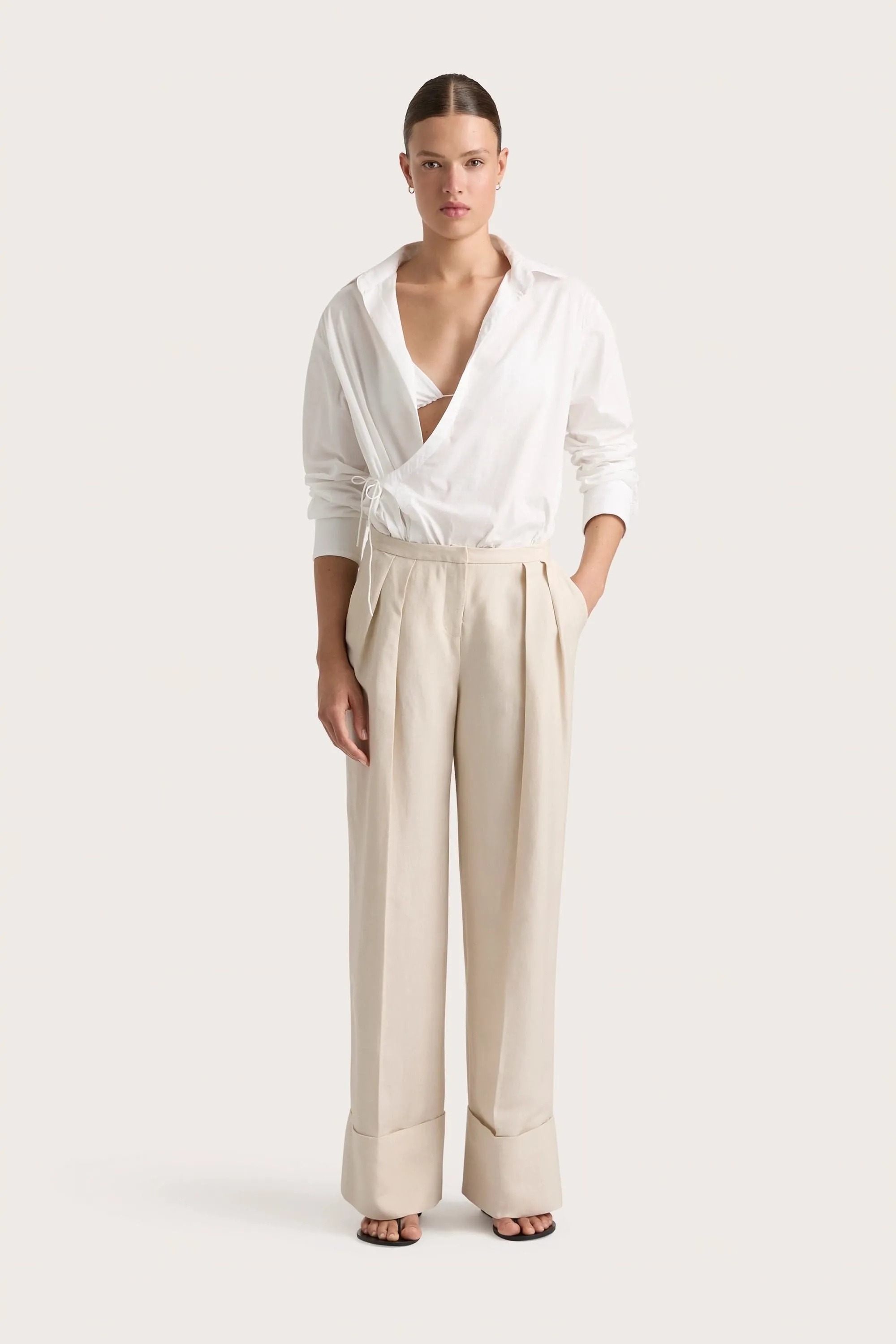 Soleil Trouser Sand - Final Sale sold by Faithfull the Brand