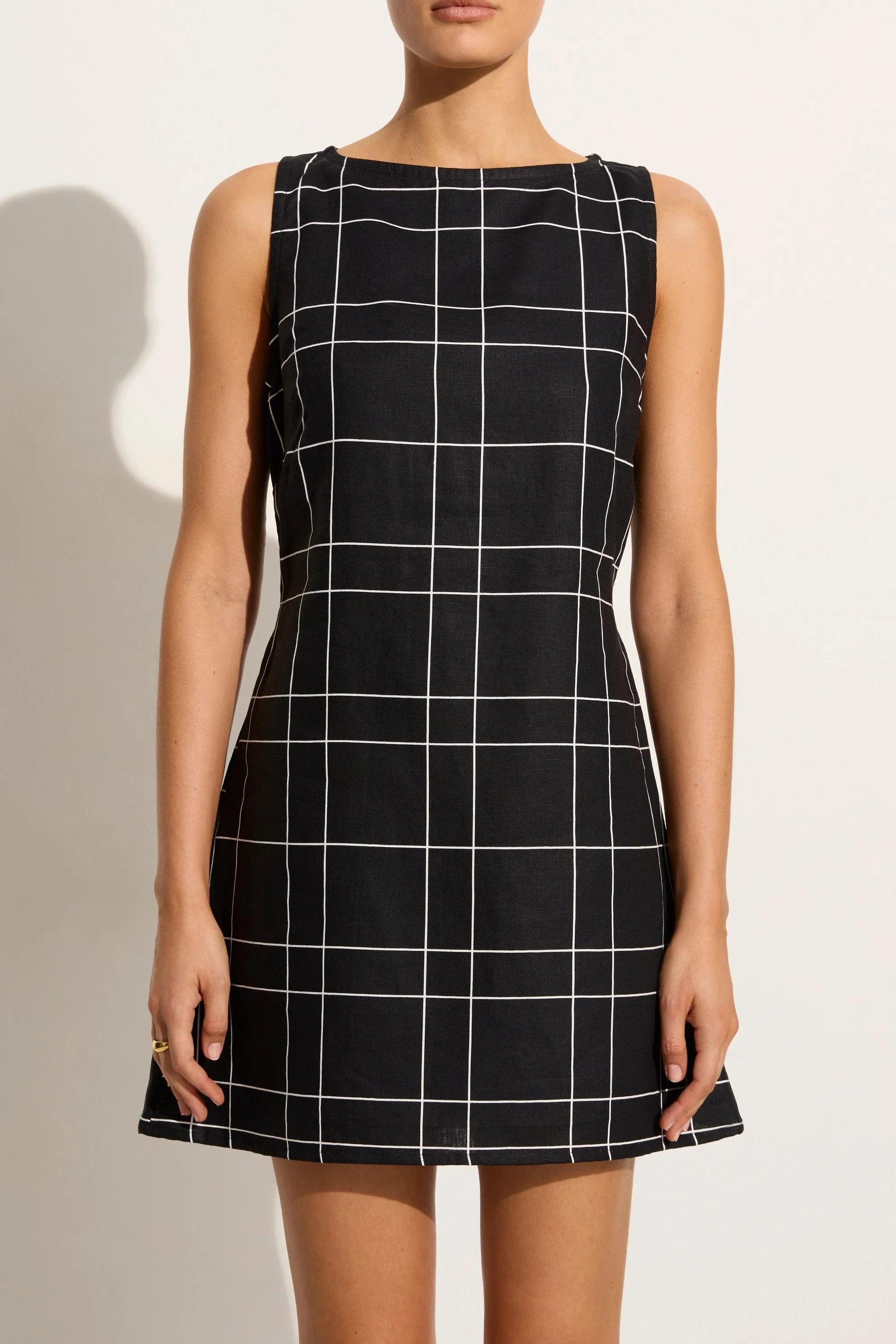 Lui Mini Dress Letizia Check Black - Final Sale sold by Faithfull the Brand product image thumbnail 5