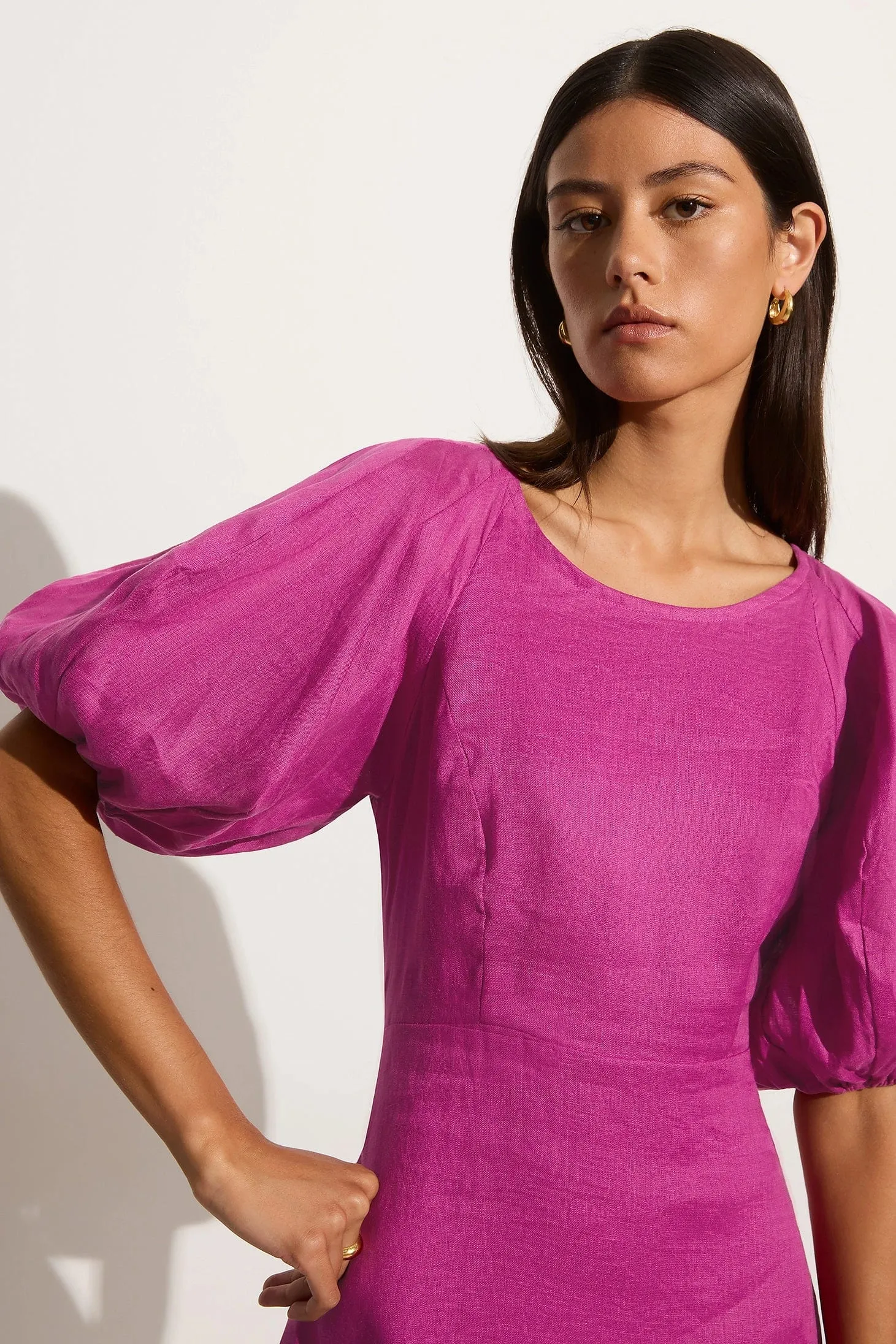Mai Mini Dress Magenta sold by Faithfull the Brand product image thumbnail 4