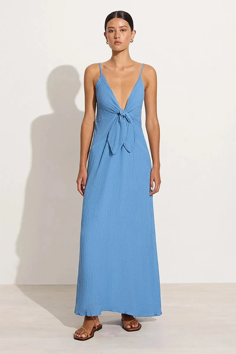Verona Midi Dress Chambray Blue - Final Sale sold by Faithfull the Brand