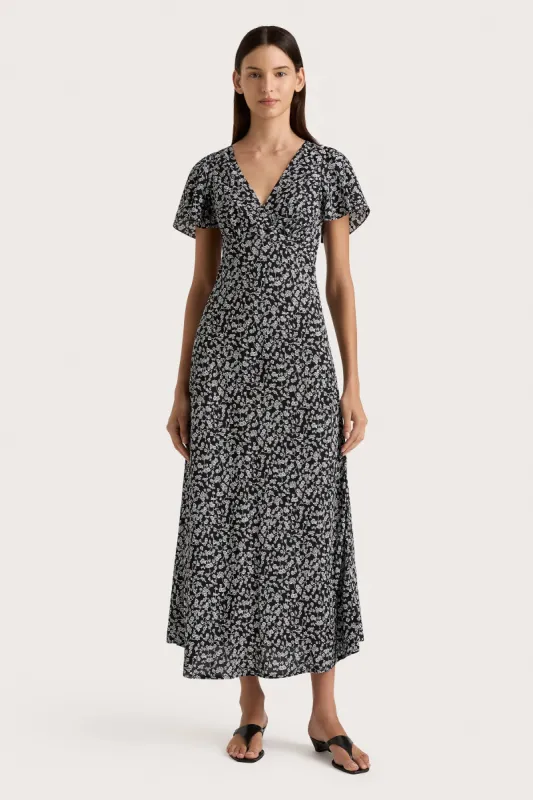 Boda Midi Dress Amaryllis Floral Black - Final Sale sold by Faithfull the Brand