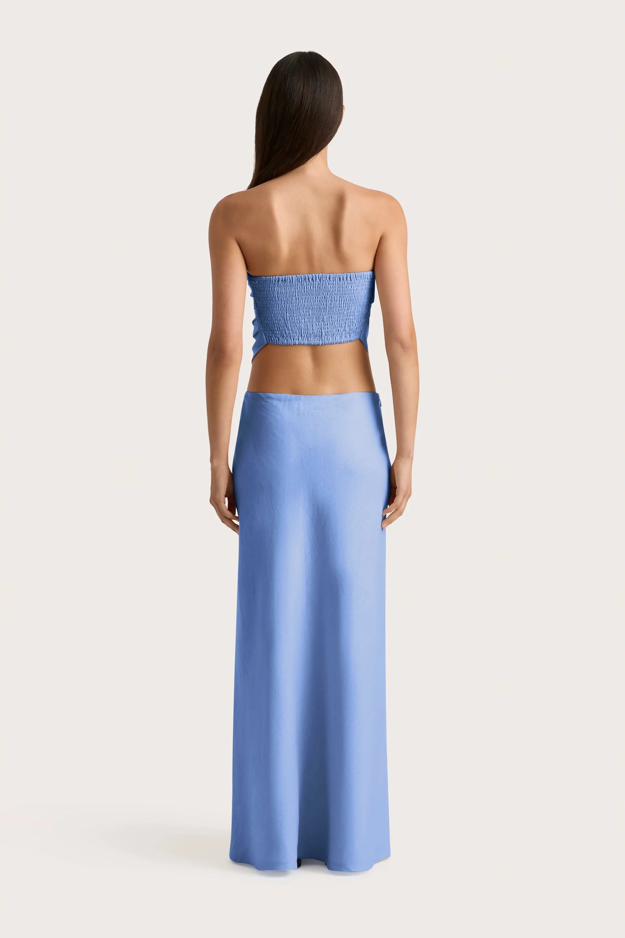 Antibes Maxi Skirt Mid Blue - Final Sale sold by Faithfull the Brand product image thumbnail 4