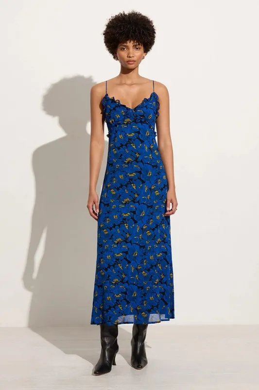 Maye Midi Dress El Limon Floral Blue sold by Faithfull the Brand
