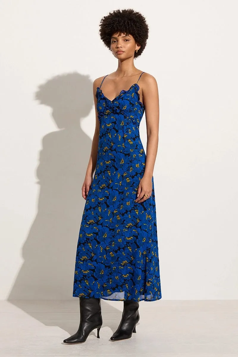 Maye Midi Dress El Limon Floral Blue sold by Faithfull the Brand product image thumbnail 3