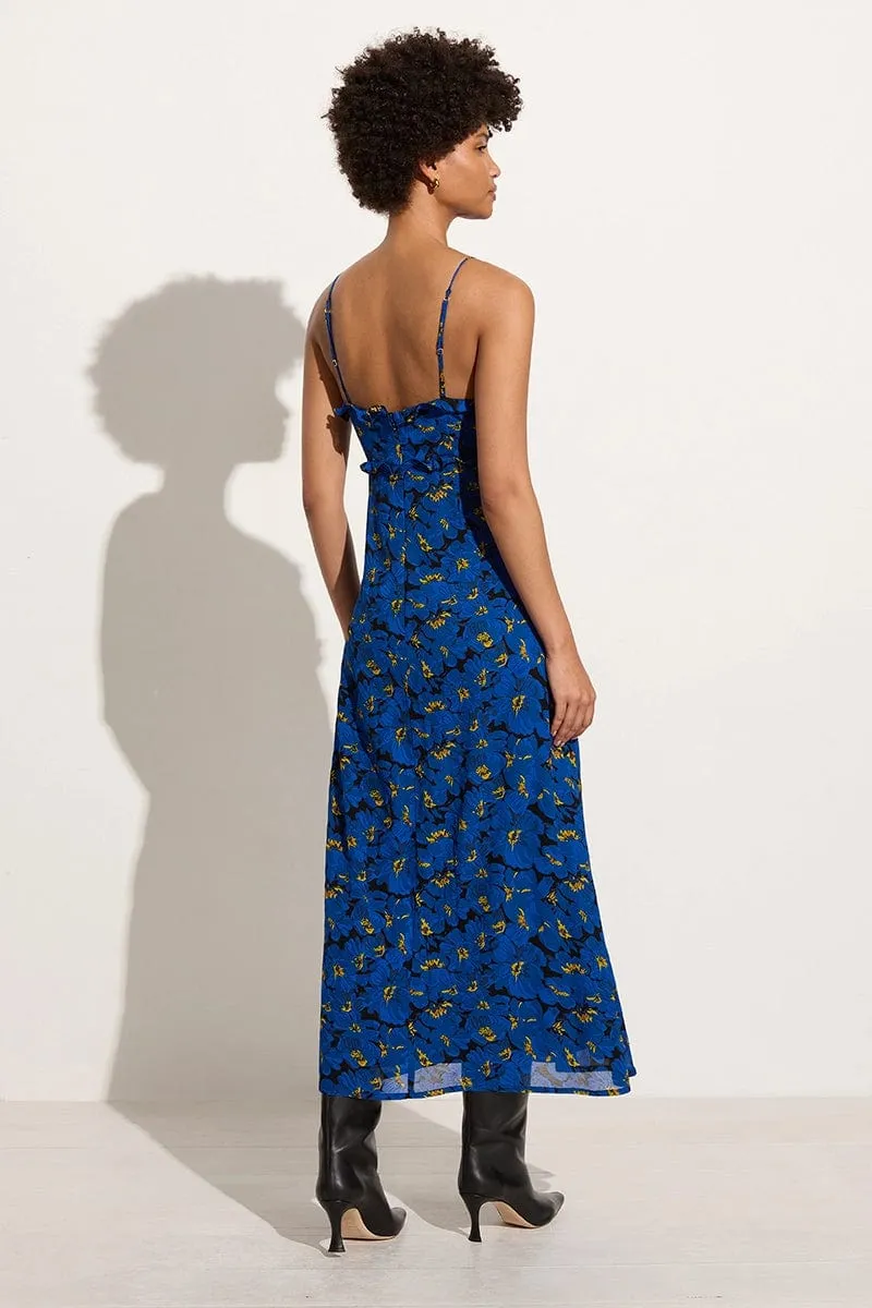 Maye Midi Dress El Limon Floral Blue sold by Faithfull the Brand product image thumbnail 4