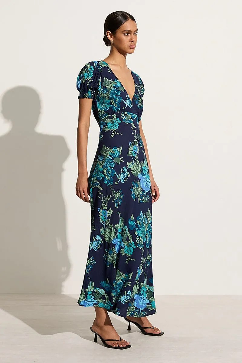 Reis Maxi Dress Escala Floral Navy - Final Sale sold by Faithfull the Brand product image thumbnail 3