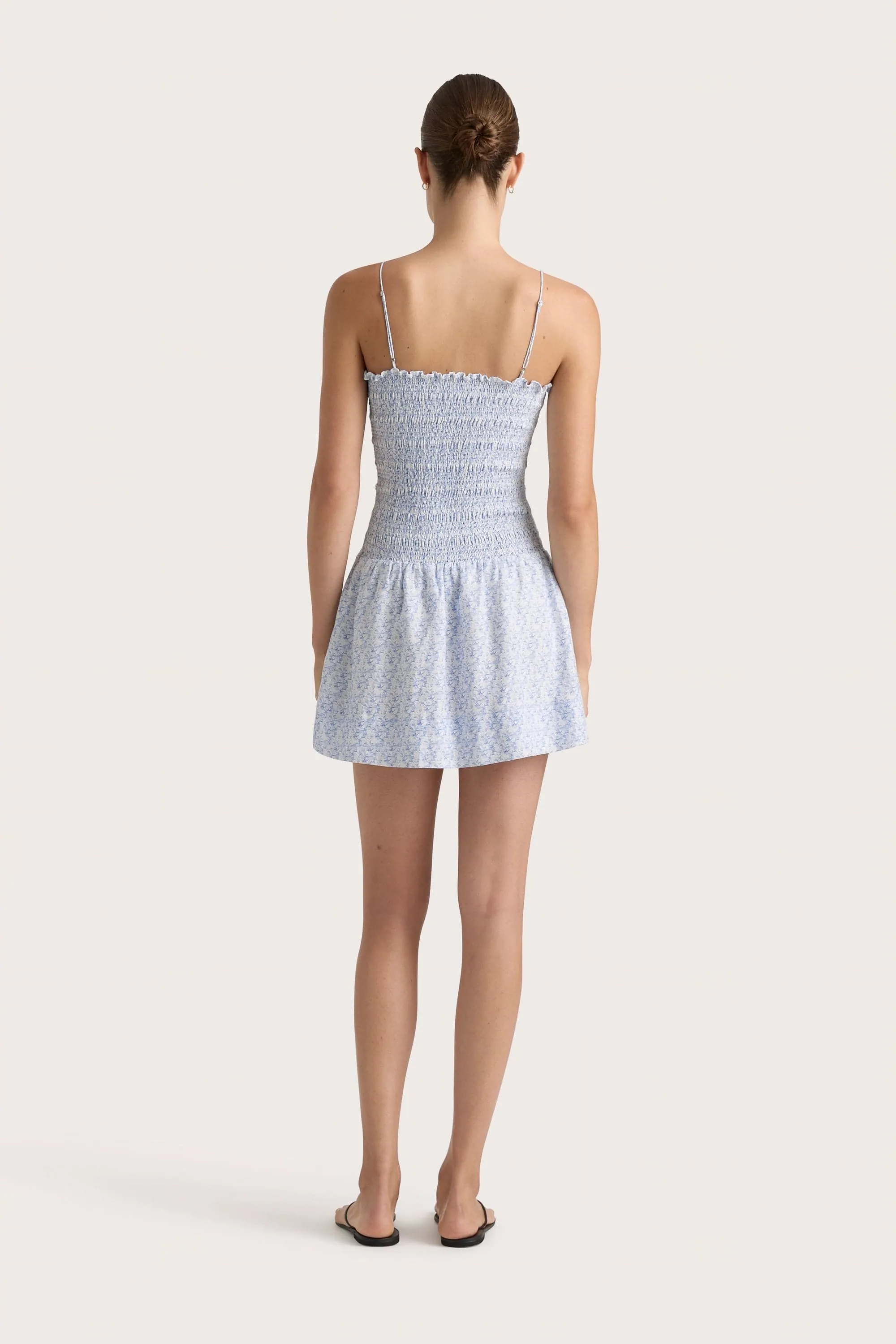 Geriba Mini Dress Leilani Mid Blue - Final Sale sold by Faithfull the Brand product image thumbnail 4