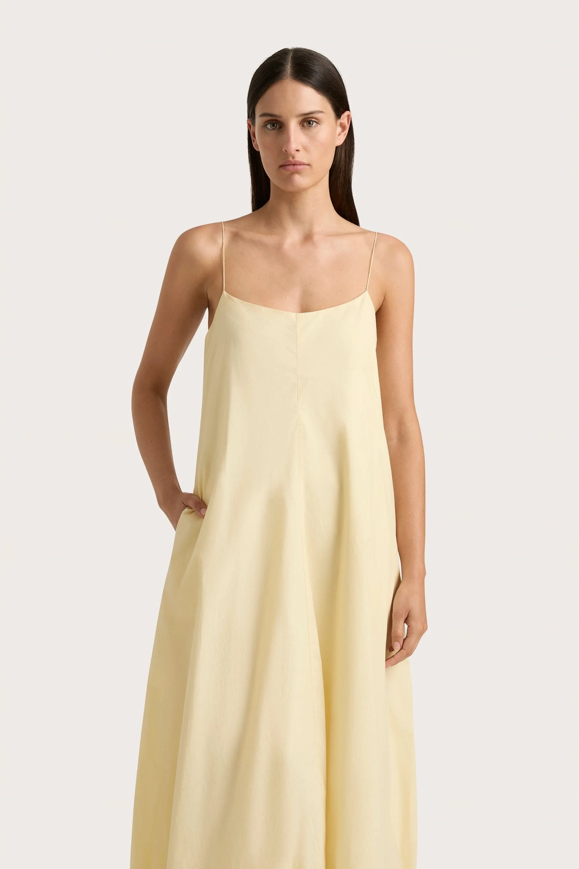 Anais Maxi Dress Lemon sold by Faithfull the Brand product image thumbnail 3