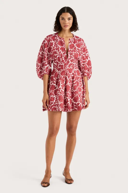 Soleil Mini Dress Heuchera Print sold by Faithfull the Brand