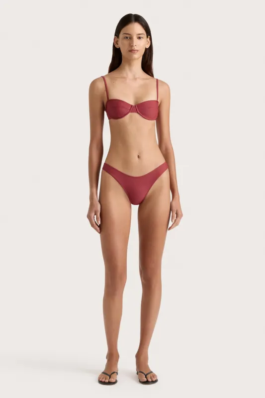 Farrah Bikini Top Wine - Final Sale sold by Faithfull the Brand
