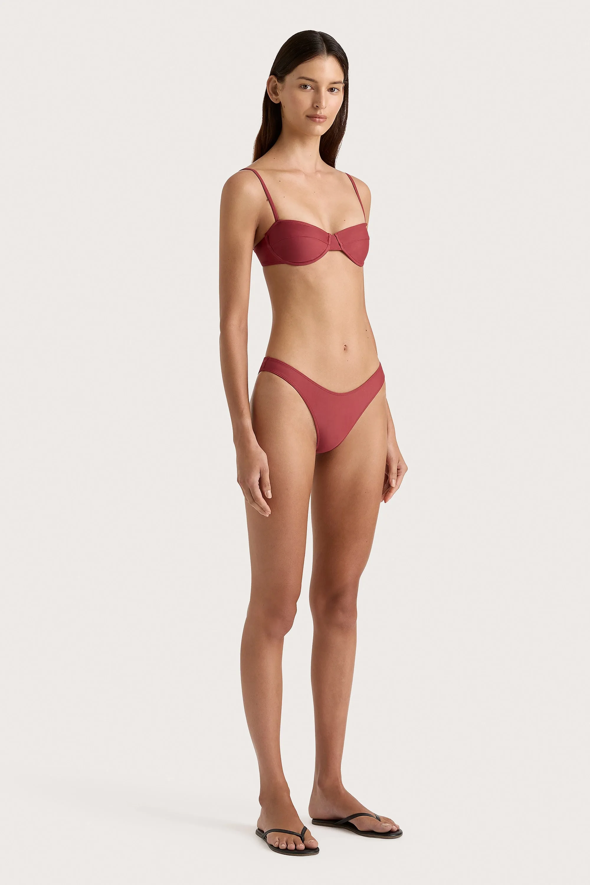Farrah Bikini Top Wine - Final Sale sold by Faithfull the Brand product image thumbnail 3