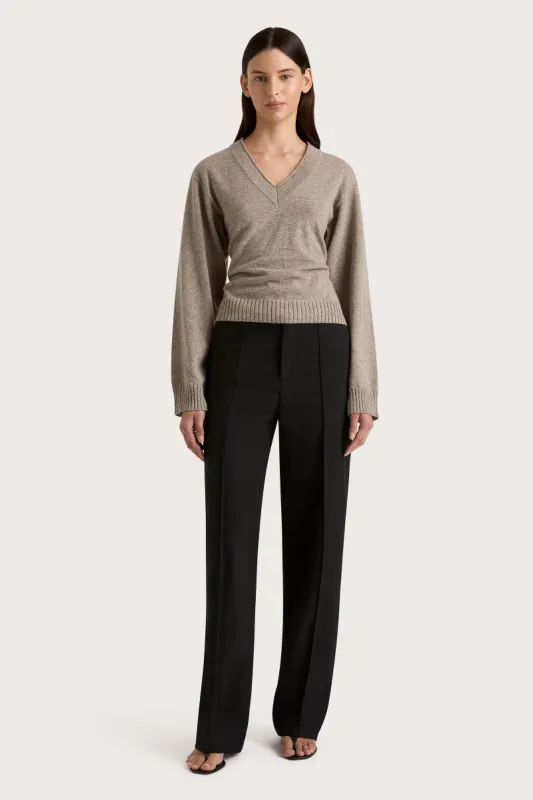 Frederikke Cashmere Sweater Taupe Marle - Final Sale sold by Faithfull the Brand