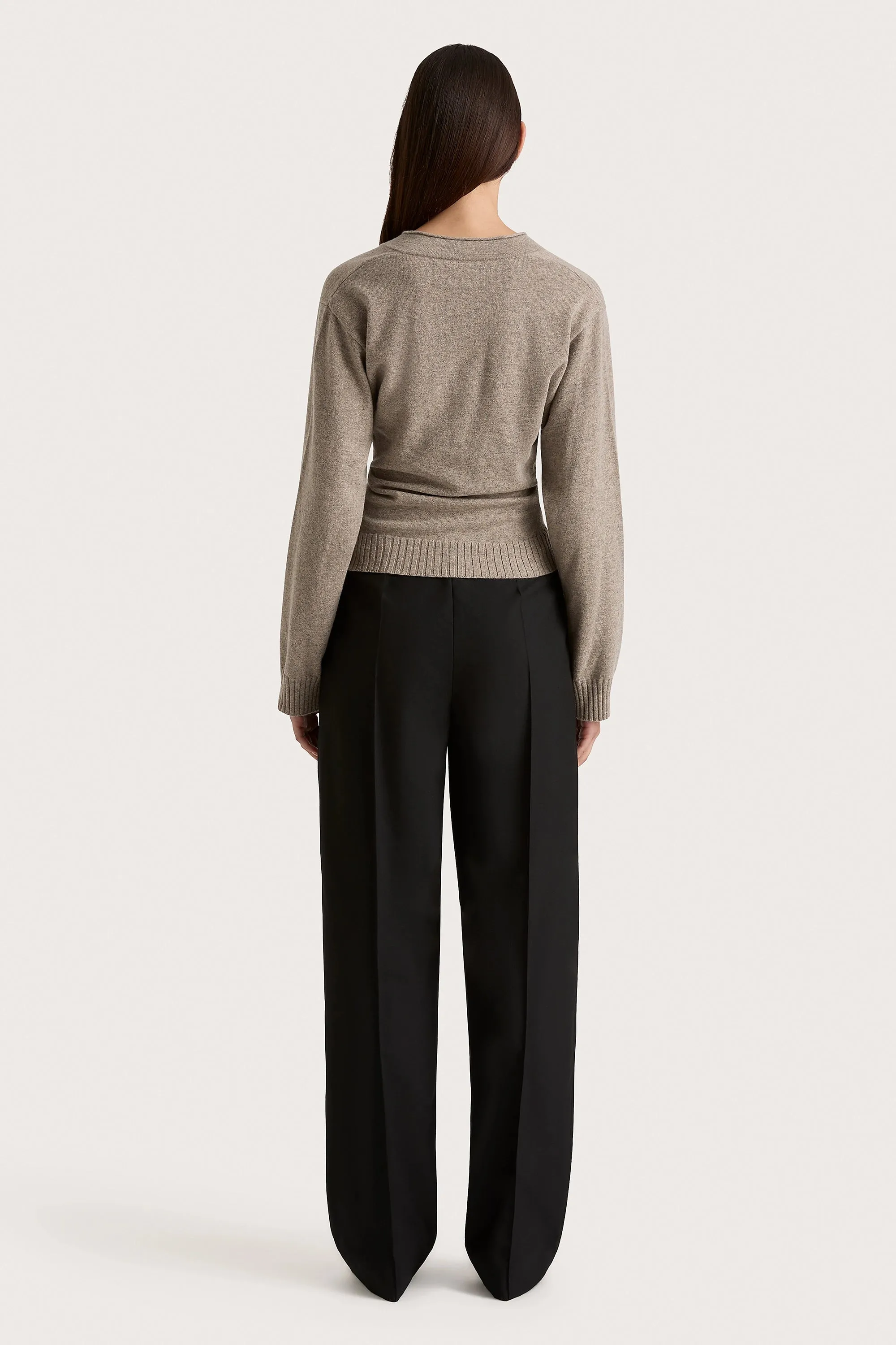 Frederikke Cashmere Sweater Taupe Marle - Final Sale sold by Faithfull the Brand product image thumbnail 4