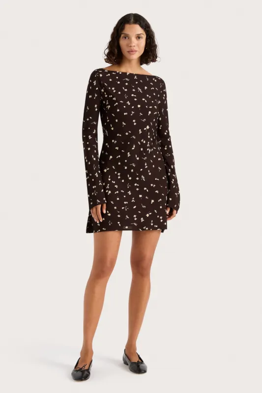 Lilou Mini Dress Clover Brown - Final Sale sold by Faithfull the Brand