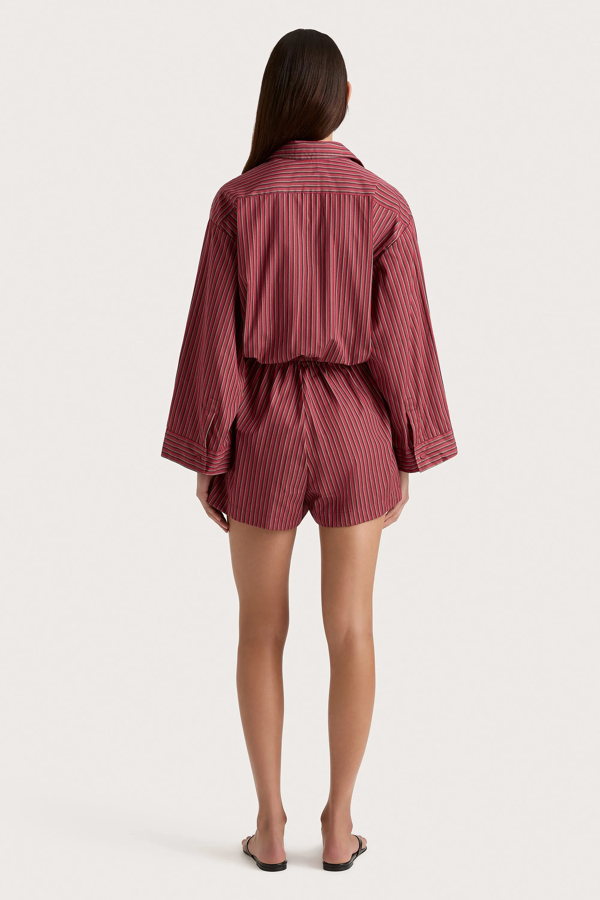 Freja Playsuit Wine Stripe - Final Sale sold by Faithfull the Brand product image thumbnail 4