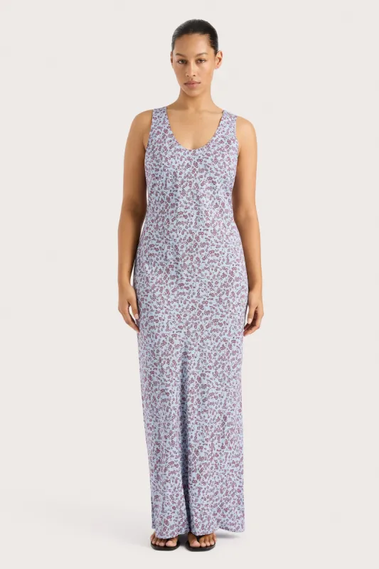 Olivia Maxi Dress Amaryllis Floral Blue - Final Sale sold by Faithfull the Brand
