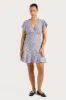 Alba Mini Dress Amaryllis Floral Blue - Final Sale sold by Faithfull the Brand
