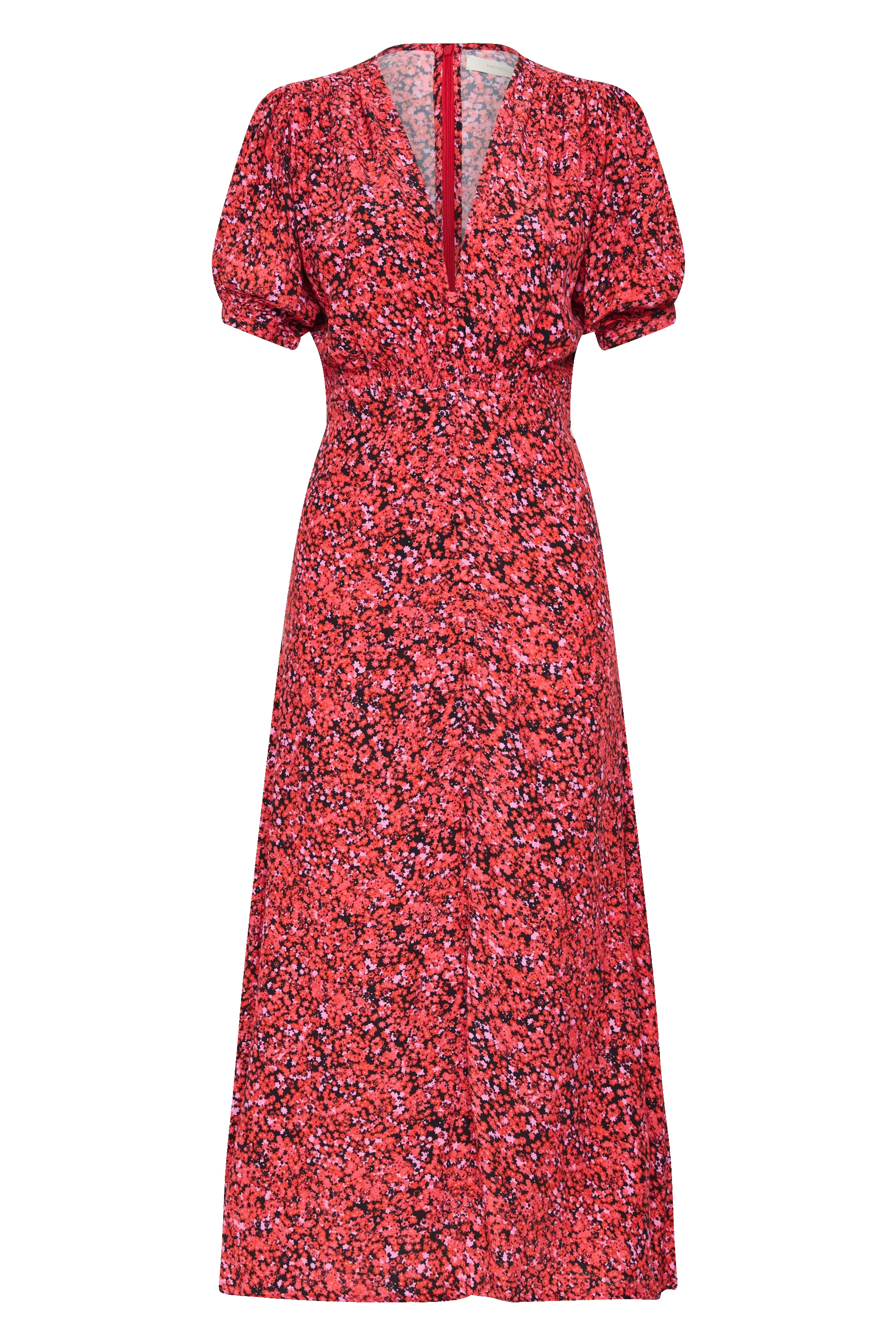 Bellavista Midi Dress Meander Micro Red - Final Sale sold by Faithfull the Brand product image thumbnail 5