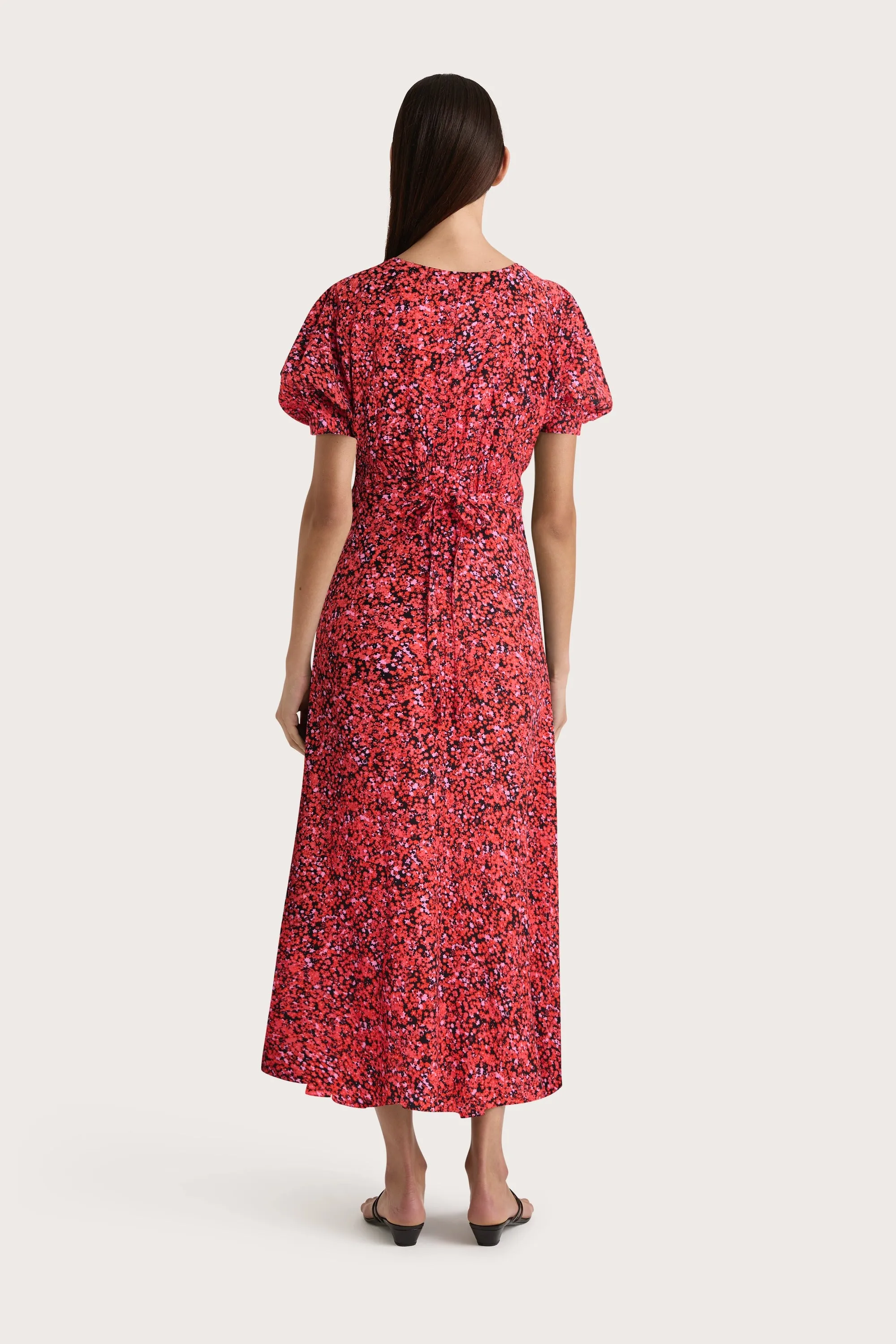 Bellavista Midi Dress Meander Micro Red - Final Sale sold by Faithfull the Brand product image thumbnail 4