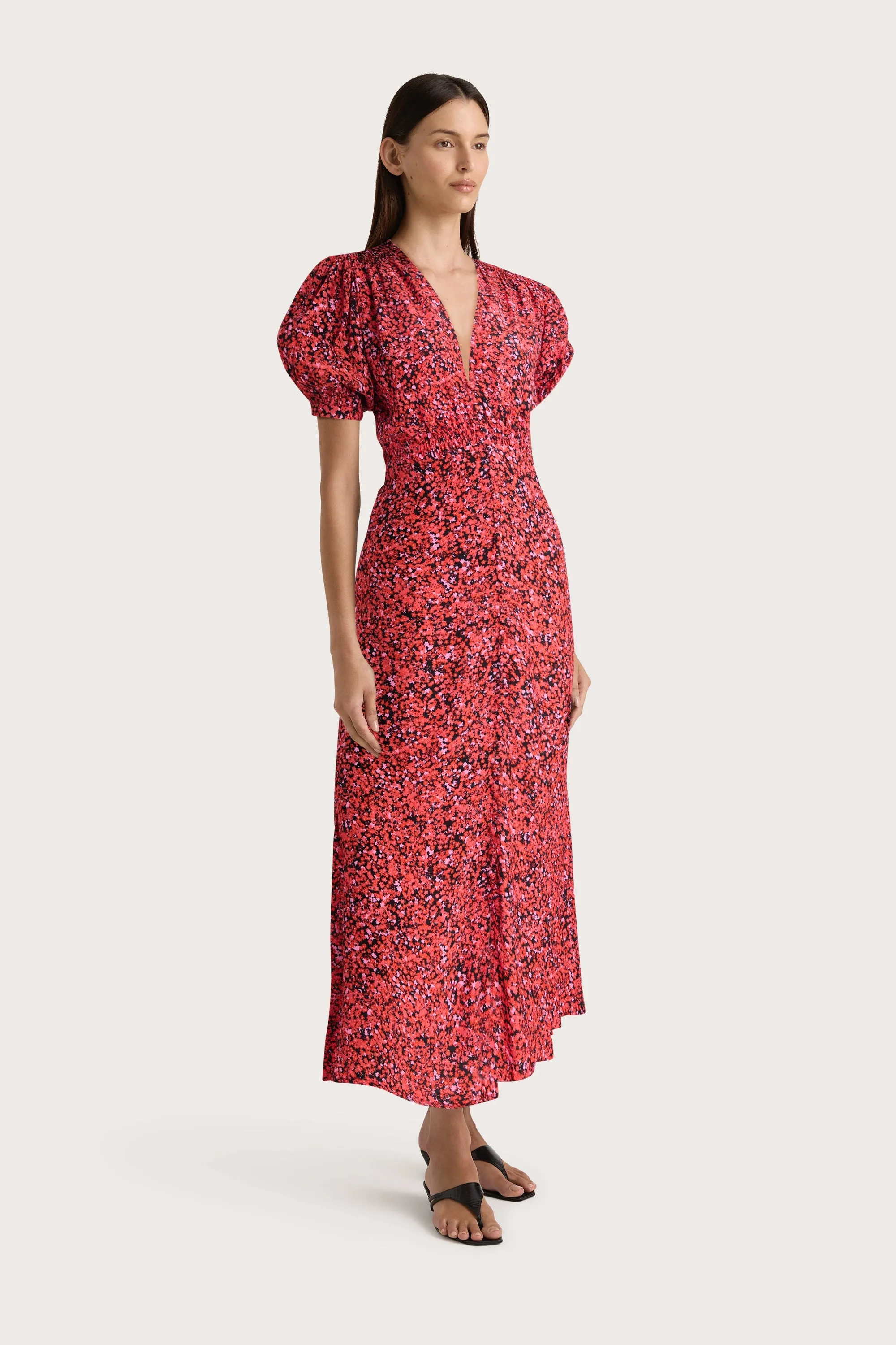 Bellavista Midi Dress Meander Micro Red - Final Sale sold by Faithfull the Brand product image thumbnail 3