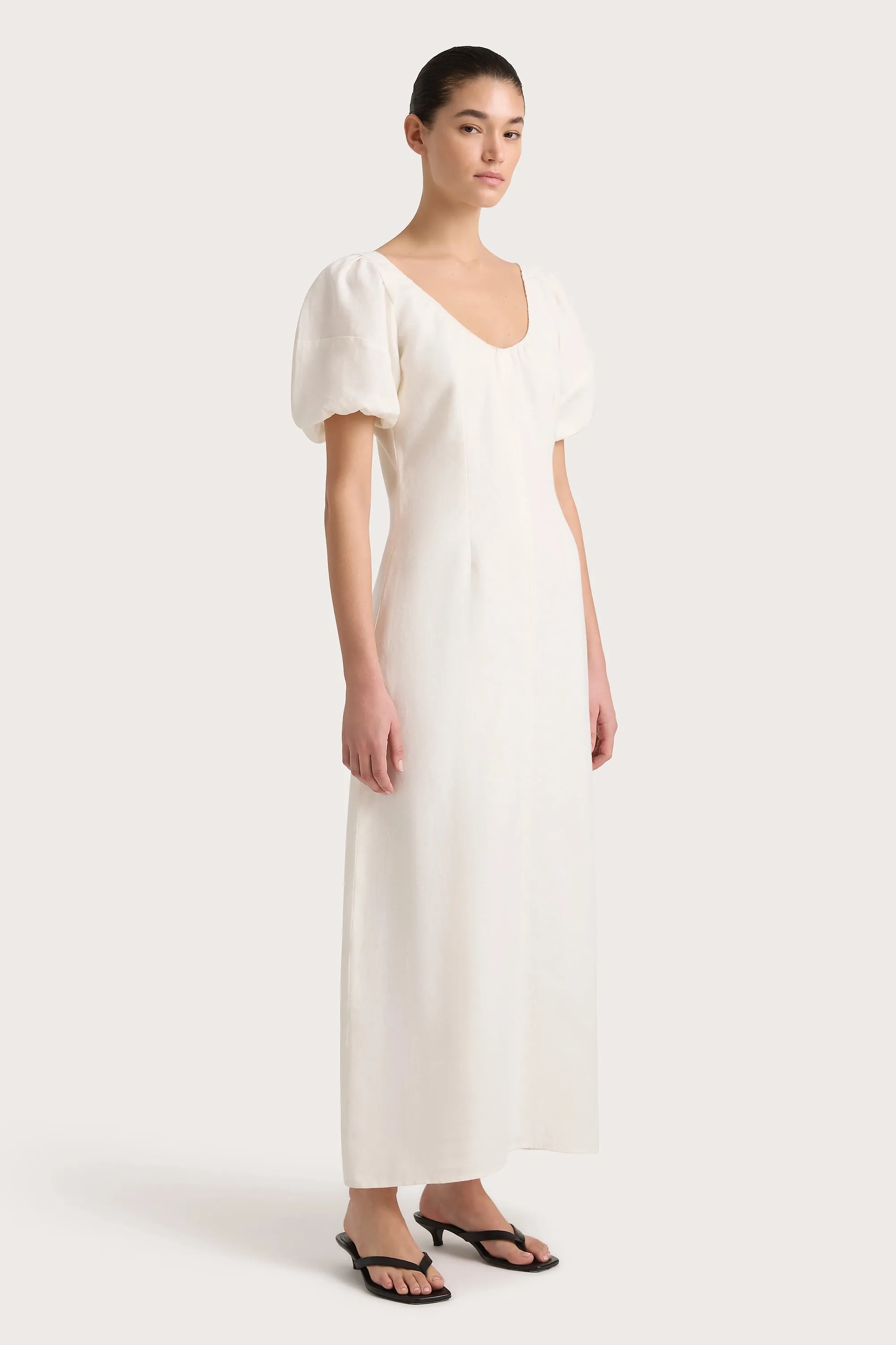 Vence Midi Dress White sold by Faithfull the Brand